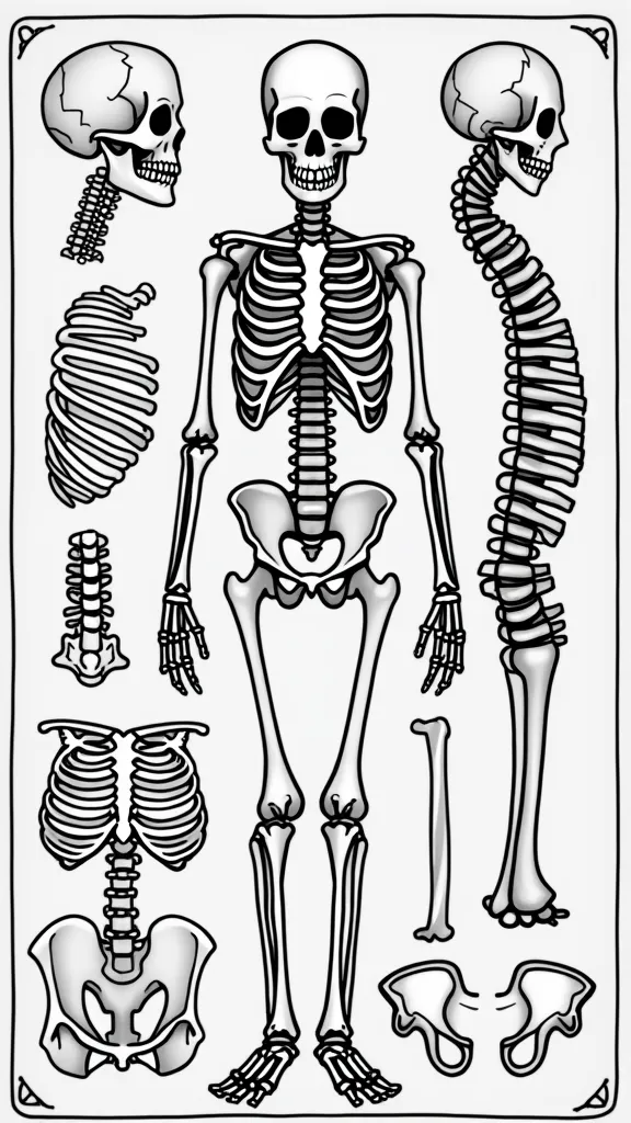 skeletal system coloring pages